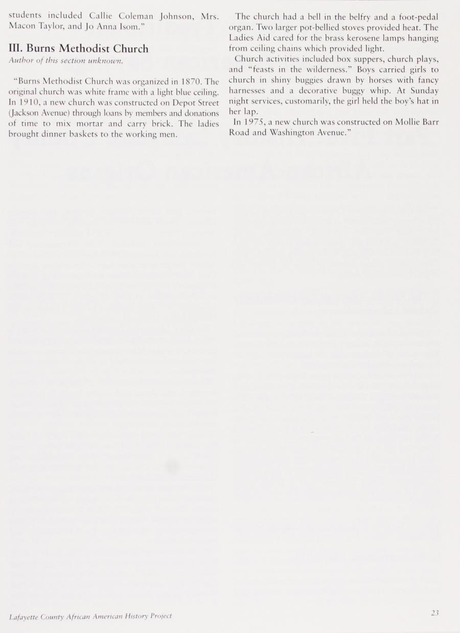 African American History Project page